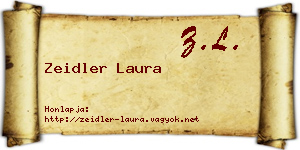 Zeidler Laura névjegykártya